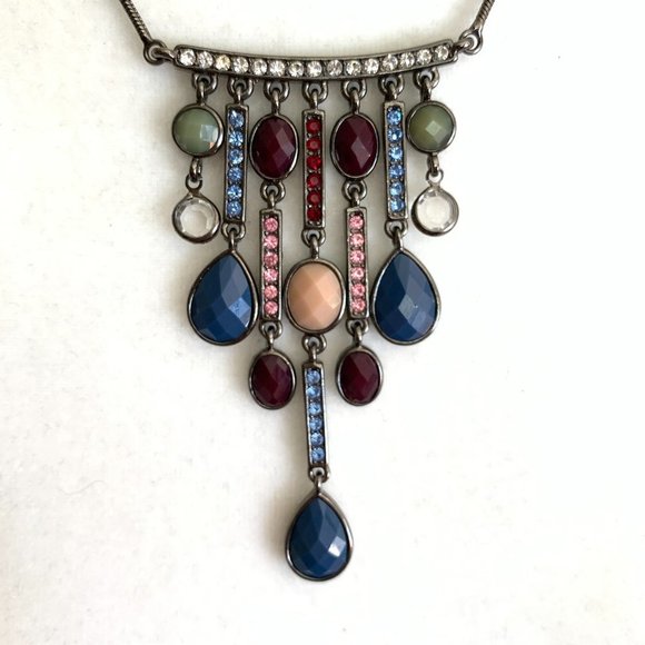 Lia Sophia Jewelry - Lia Sophia Peacock Necklace Cut Crystals 16-19" Length
